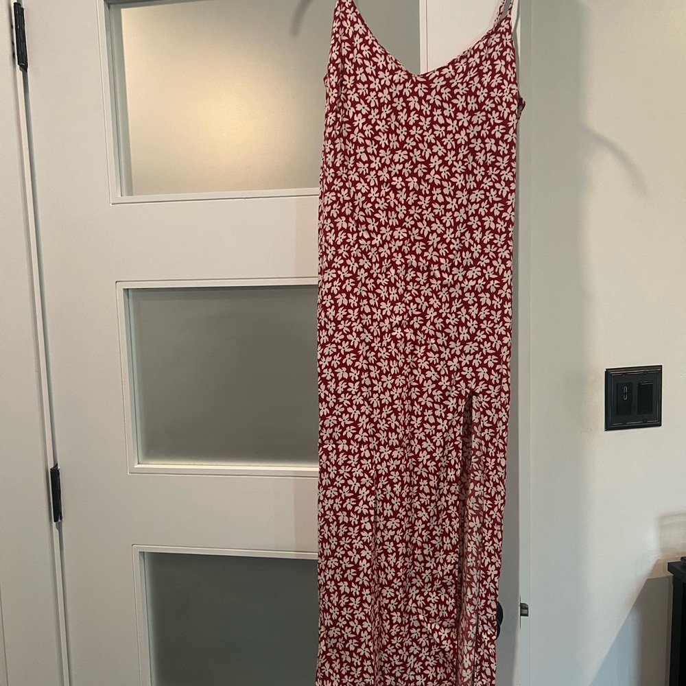 Reformation Red and White Floral Maxi Dress